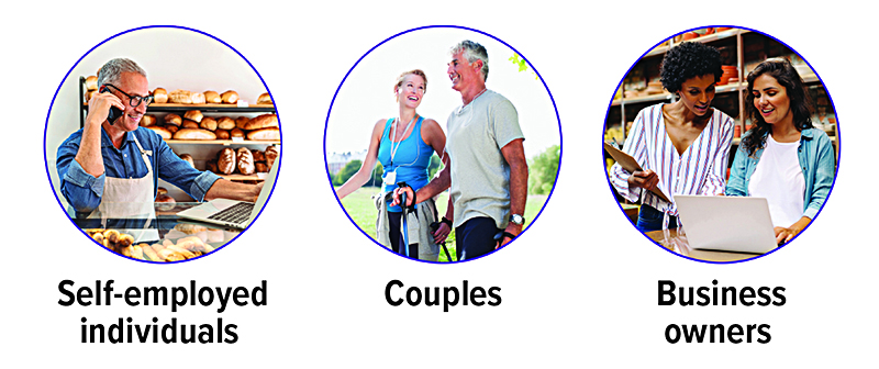 Self-employed individuals, Couples, Business owners