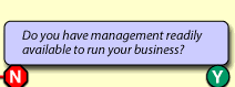 Do you have management readily available to run your business?